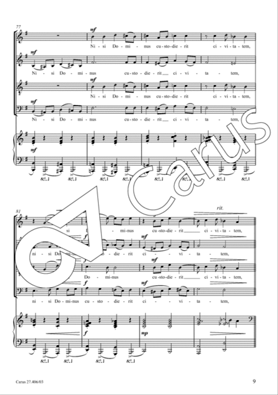 Nisi Dominus 4-Part scores gallery preview page 10