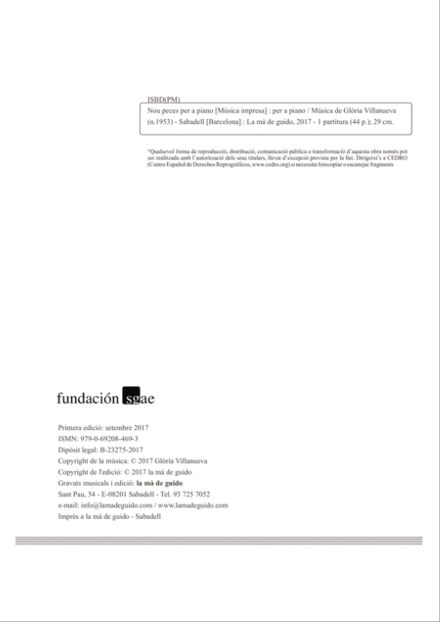 Nou peces per a piano Piano Solo scores gallery preview page 4