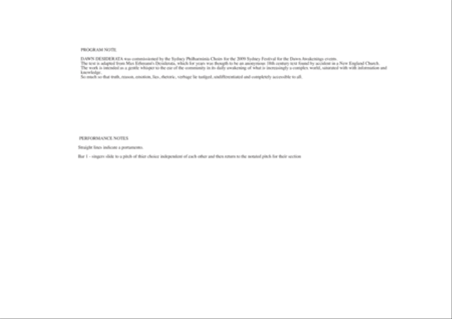 Dawn Desiderata 4-Part scores gallery preview page 2