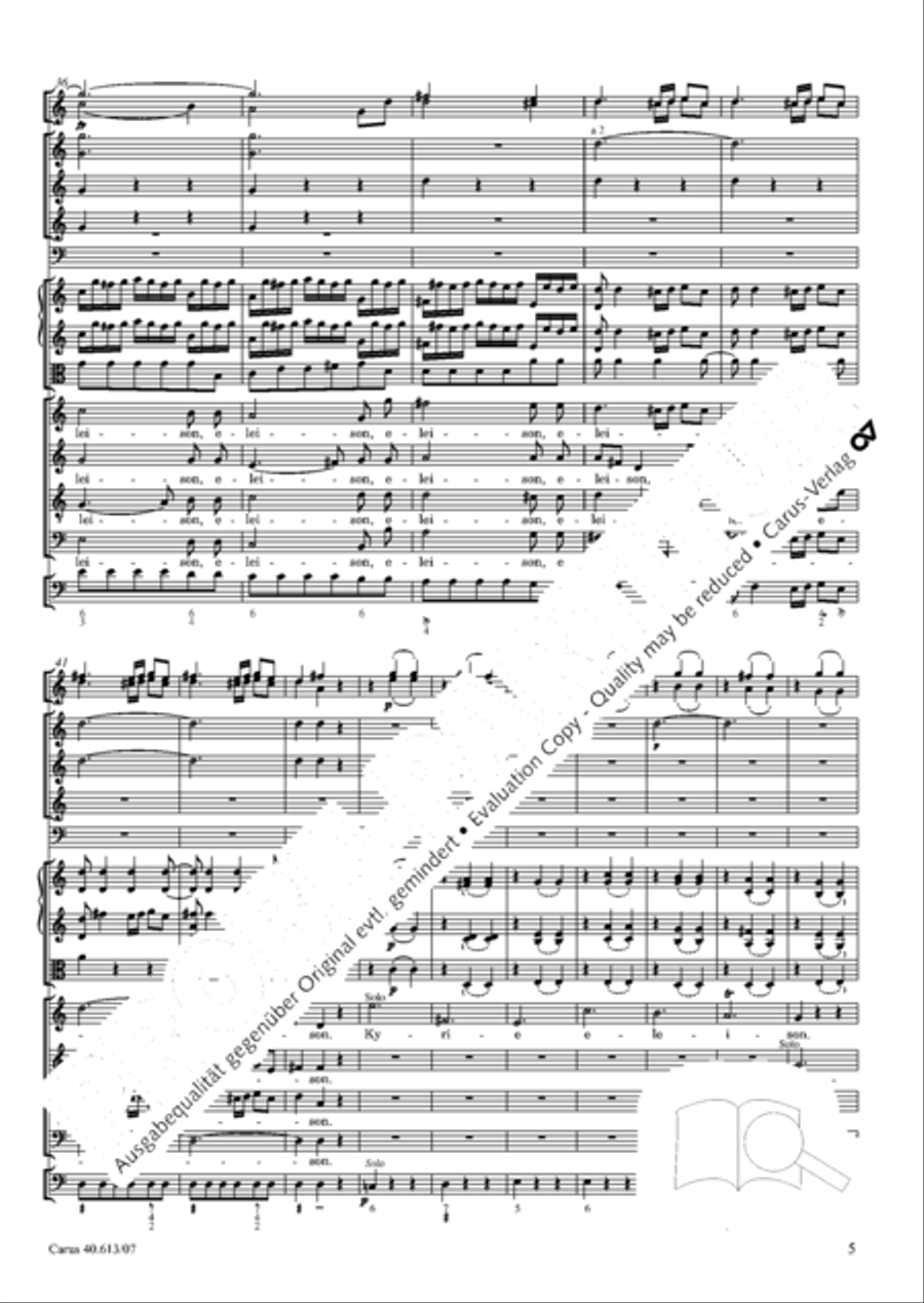Mass in C (Missa in C) 4-Part scores gallery preview page 12