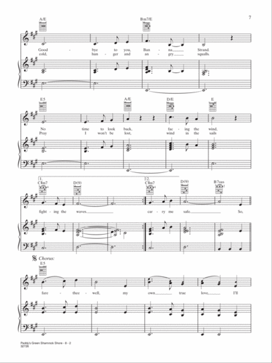 Paddy's Green Shamrock Shore Piano, Vocal, Guitar scores gallery preview page 2