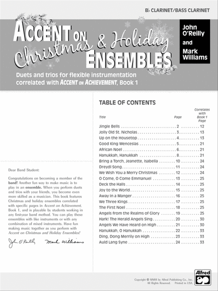 Accent on Christmas and Holiday Ensembles Concert Band scores gallery preview page 2