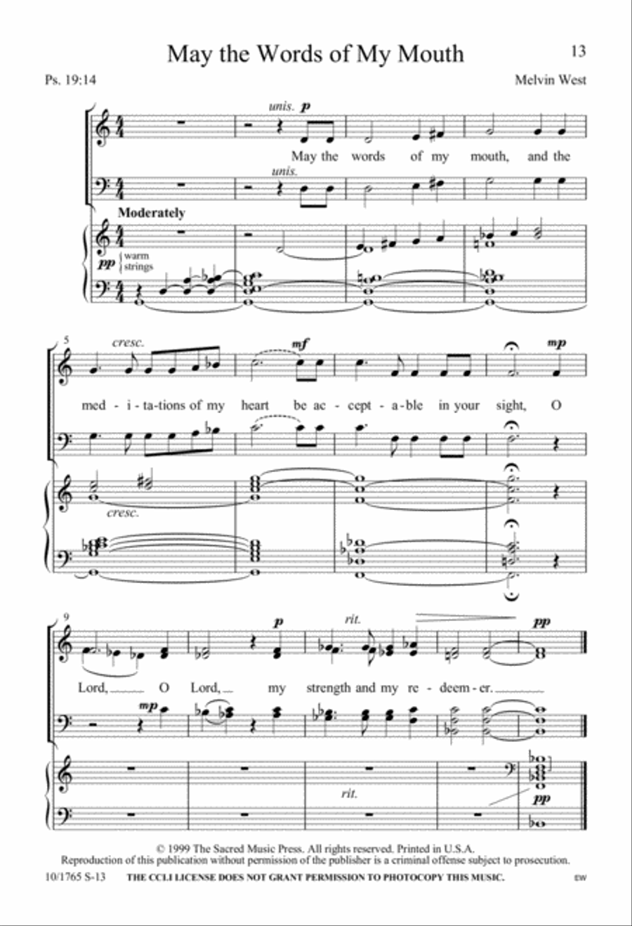 For The Service 4-Part scores gallery preview page 13