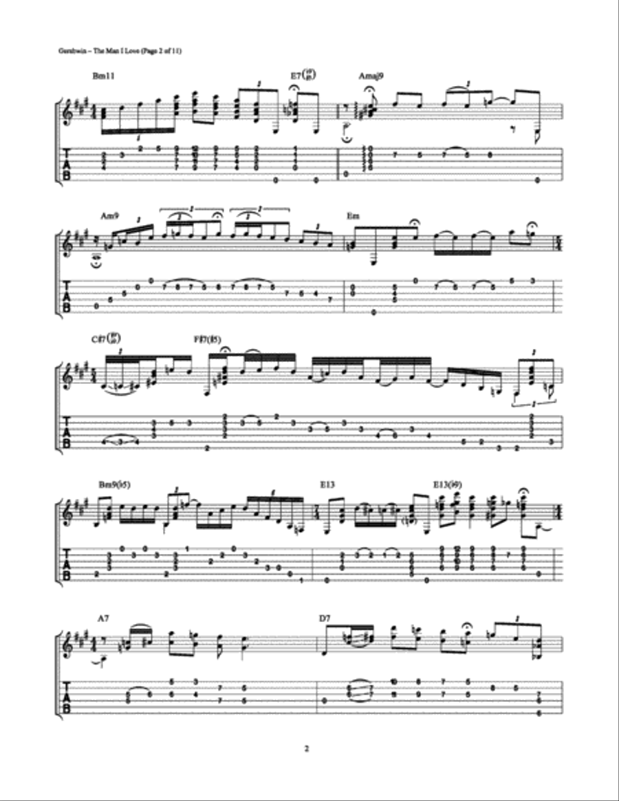 The Man I Love Electric Guitar scores gallery preview page 2
