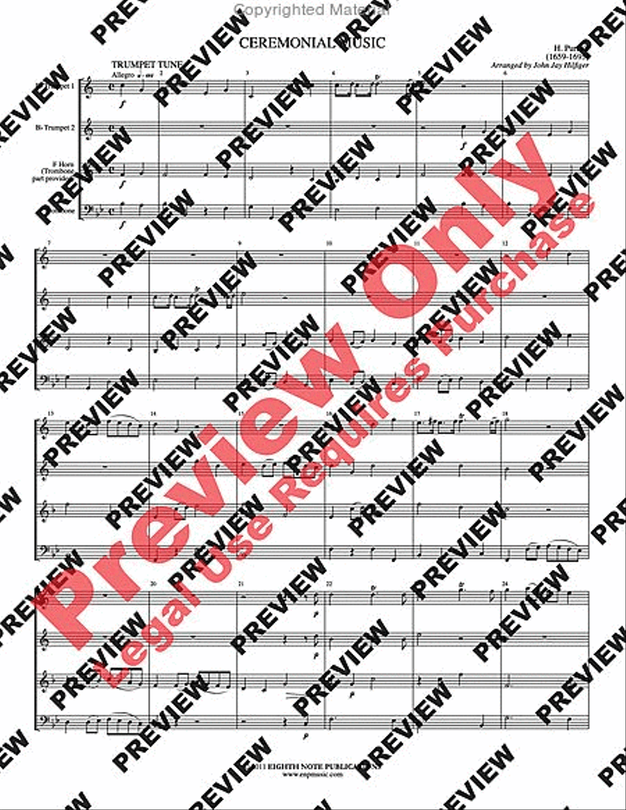 Ceremonial Music Brass Quartet scores gallery preview page 3