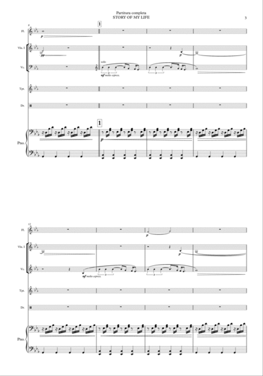 Story Of My Life Small Ensemble scores gallery preview page 3