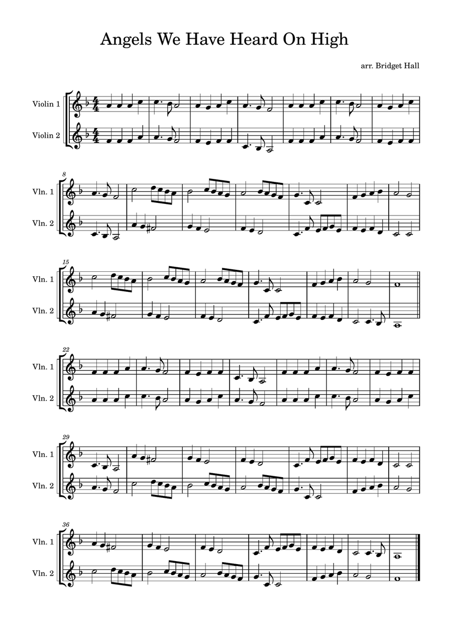 22 Christmas Duets for Violin String Duet scores gallery preview page 3