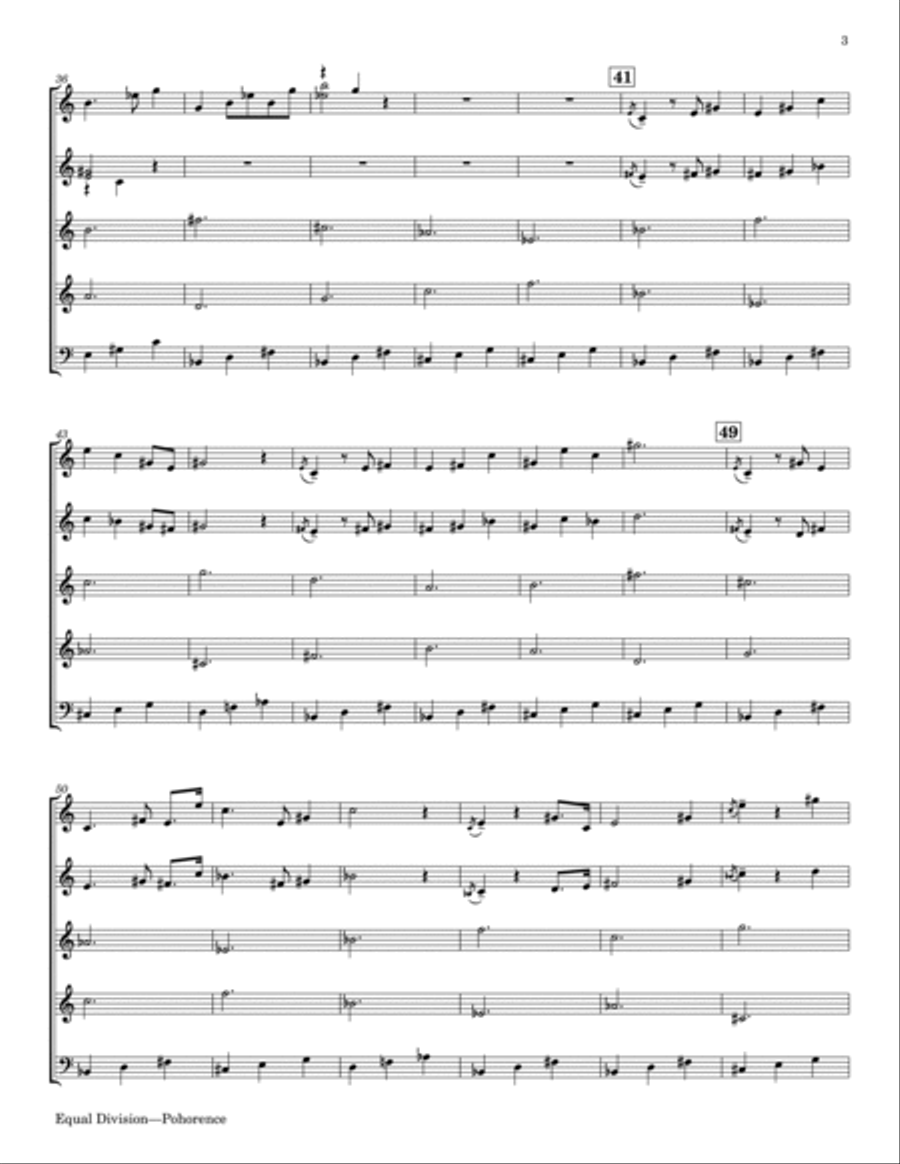Equal Division (or The Menacing Music Box) Chamber Music scores gallery preview page 3