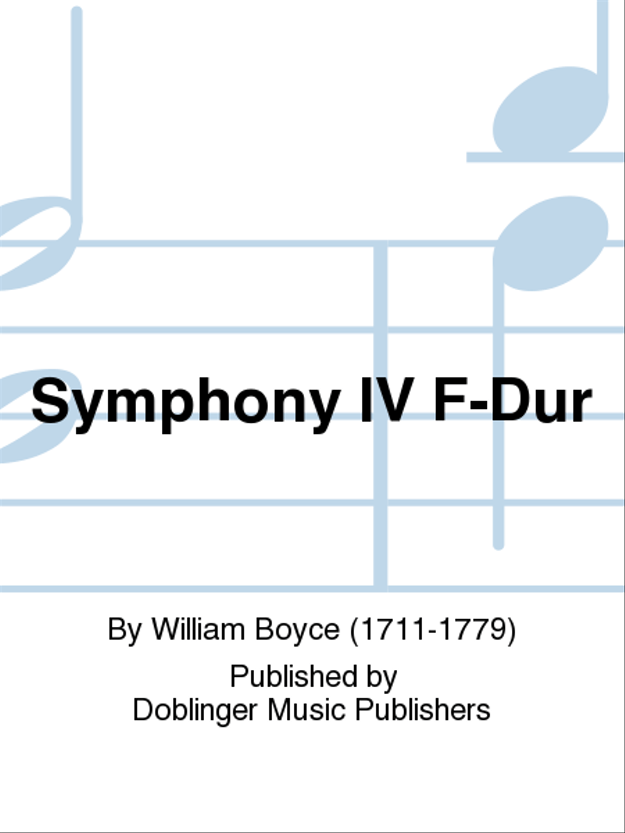 Symphony IV F-Dur Orchestra scores gallery preview page 1