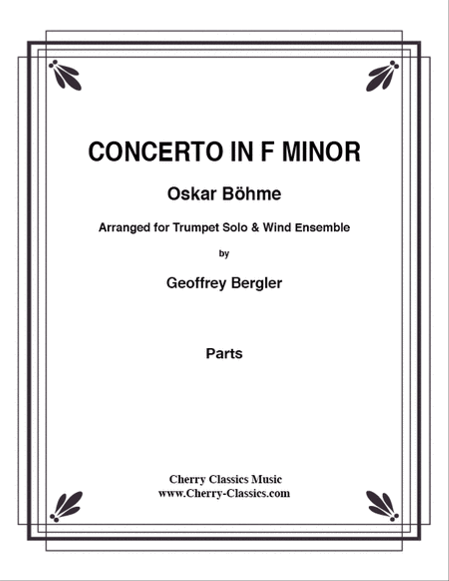 Concerto in F minor for Trumpet Concert Band scores gallery preview page 1