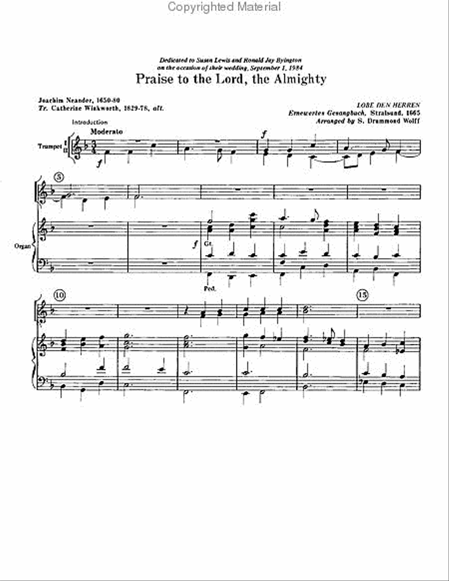 Praise to the Lord, the Almighty Choir scores gallery preview page 2