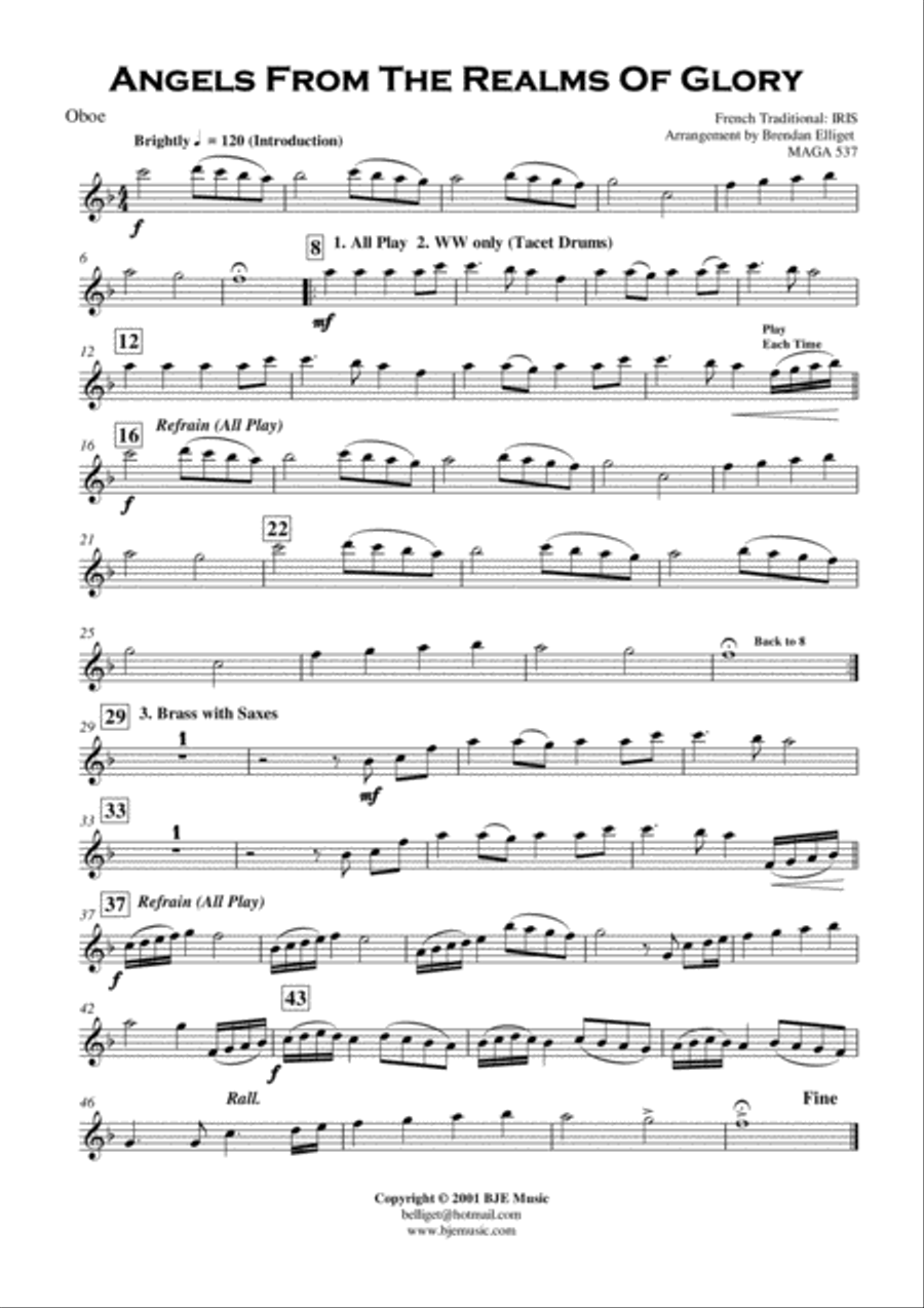Angels from the Realms of Glory - Concert Band Concert Band scores gallery preview page 3