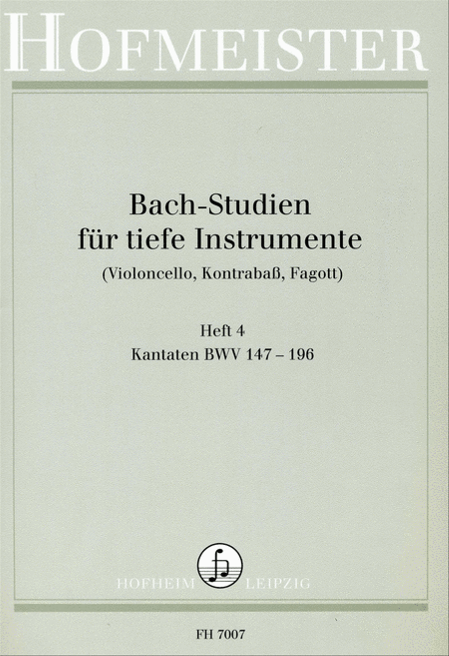 Bach-Studien für tiefe Instrumente (Violoncello, Kontrabass, Fagott) Bach-Studien für tiefe Instrumente (Violoncello, Kontrabass, Fagott) Bassoon scores gallery preview page 1