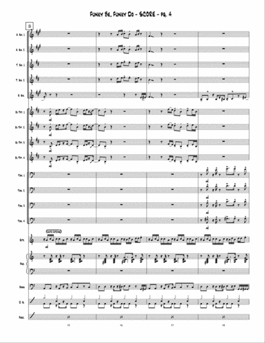 Funky Be, Funky Do Jazz Ensemble scores gallery preview page 5