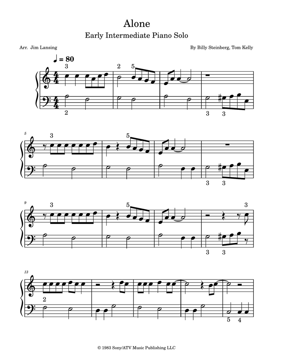 Alone Piano Method scores gallery preview page 2