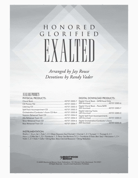 Honored, Glorified, Exalted (Preview Pak) image number null