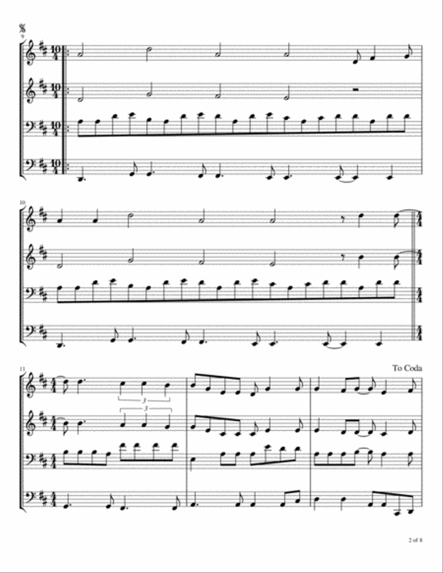 Turn! Turn! Turn! (to Everything There Is A Season) Brass Ensemble scores gallery preview page 3