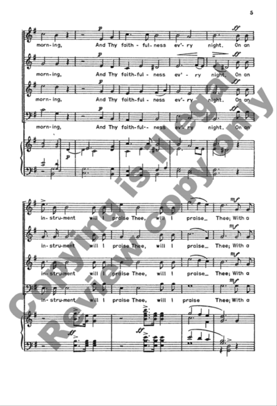 A Good Thing It Is To Give Thanks 4-Part scores gallery preview page 13