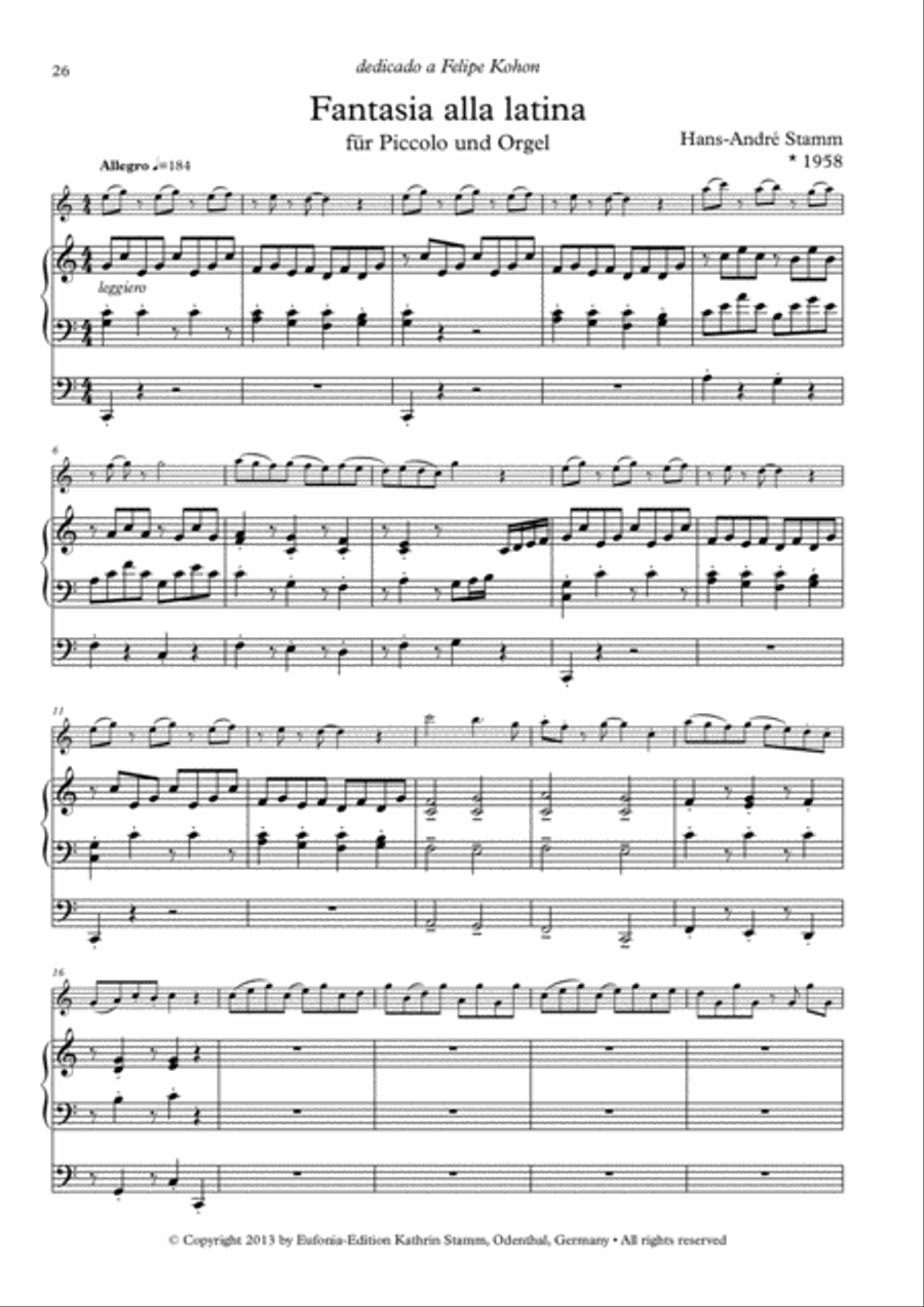 Eight pieces for flute and organ Woodwind Duet scores gallery preview page 5