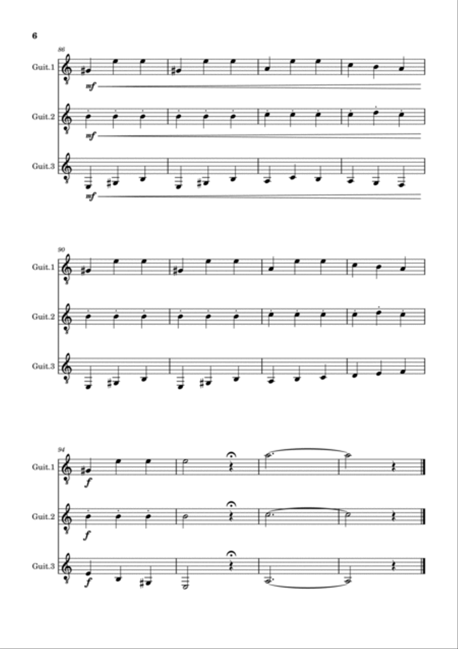 Malagueña Guitar Ensemble scores gallery preview page 6