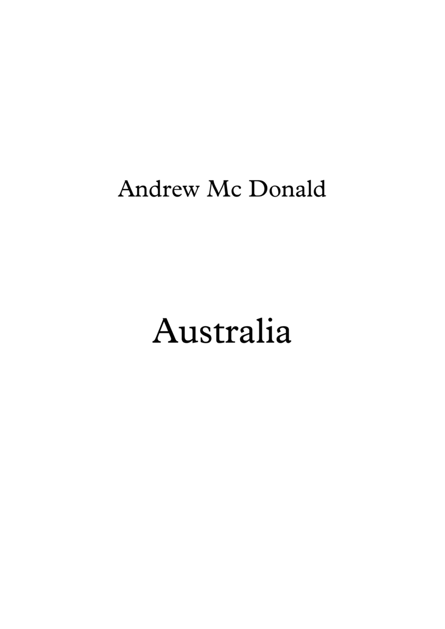 Australia Piano, Vocal, Guitar scores gallery preview page 1