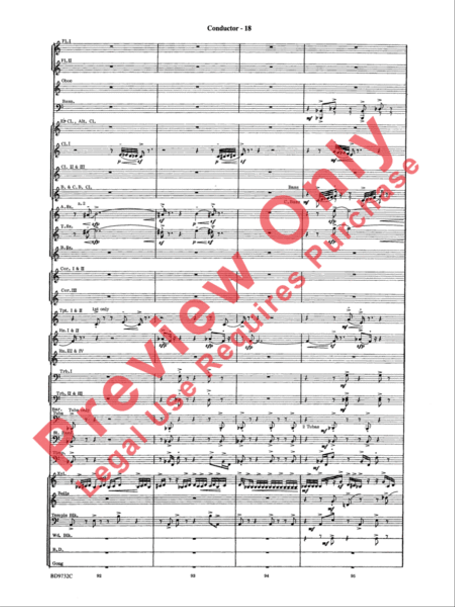 Symphonic Movement Concert Band scores gallery preview page 20
