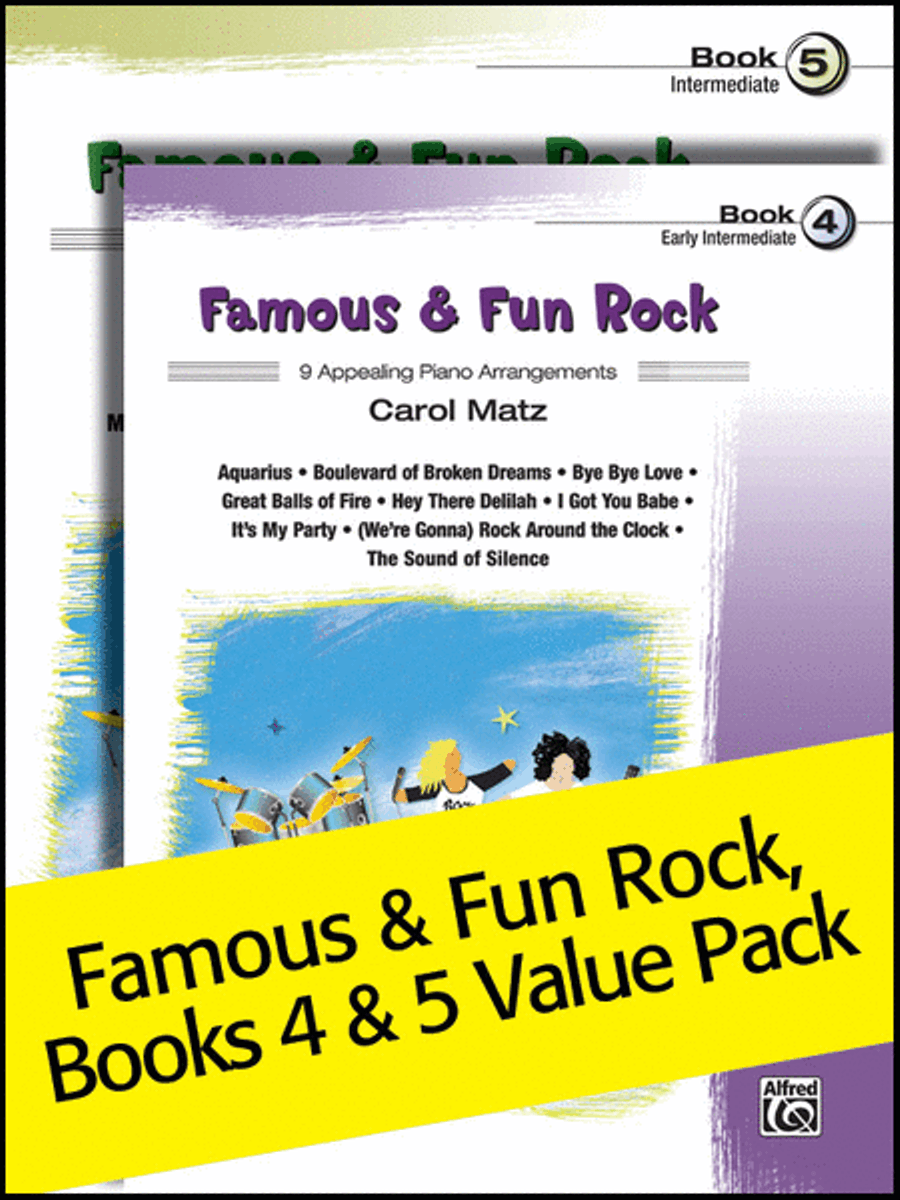 Famous & Fun Rock 4-5 (Value Pack) Piano Method scores gallery preview page 1