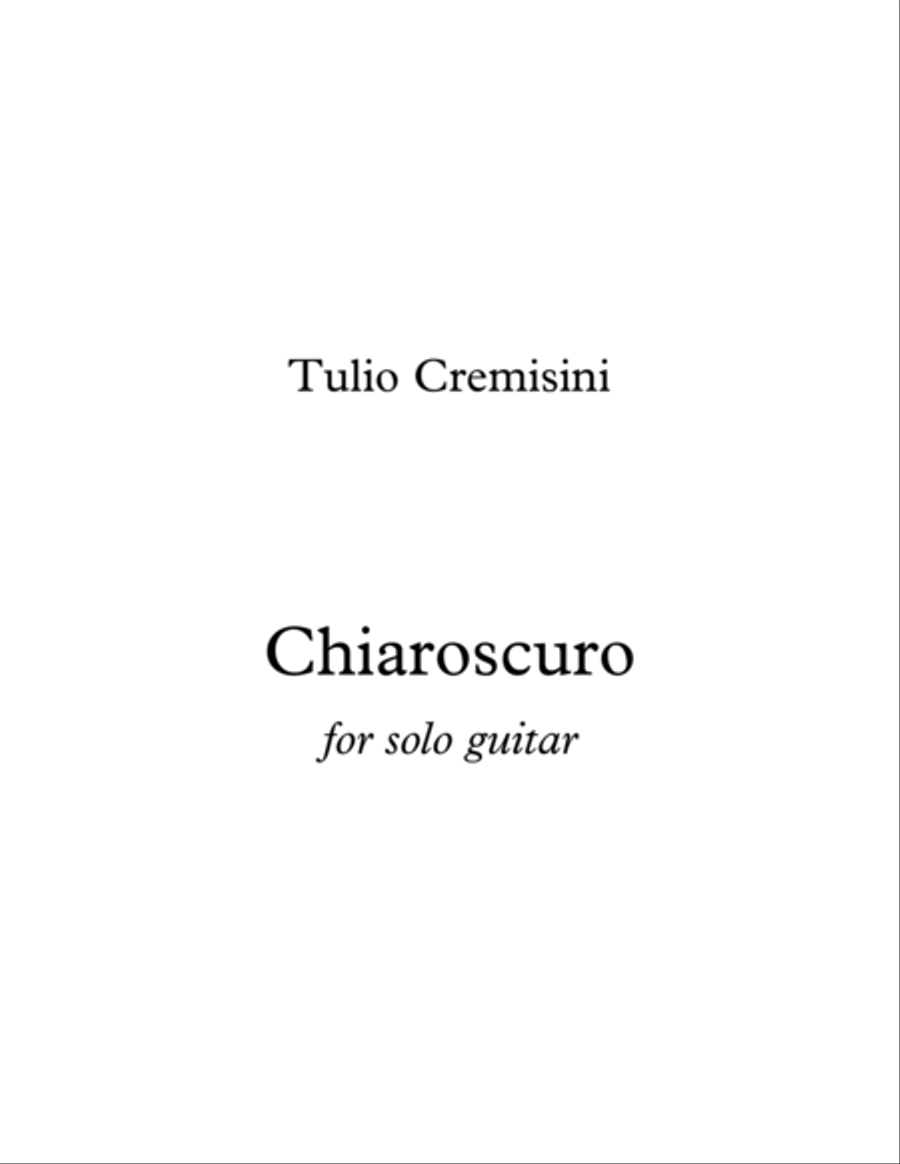 Chiaroscuro Chiaroscuro Guitar Solo scores gallery preview page 1