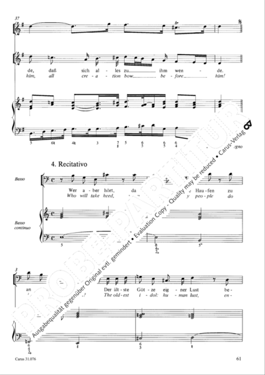 The heavens are telling the Father's glory (Die Himmel erzahlen die Ehre Gottes) 4-Part scores gallery preview page 62