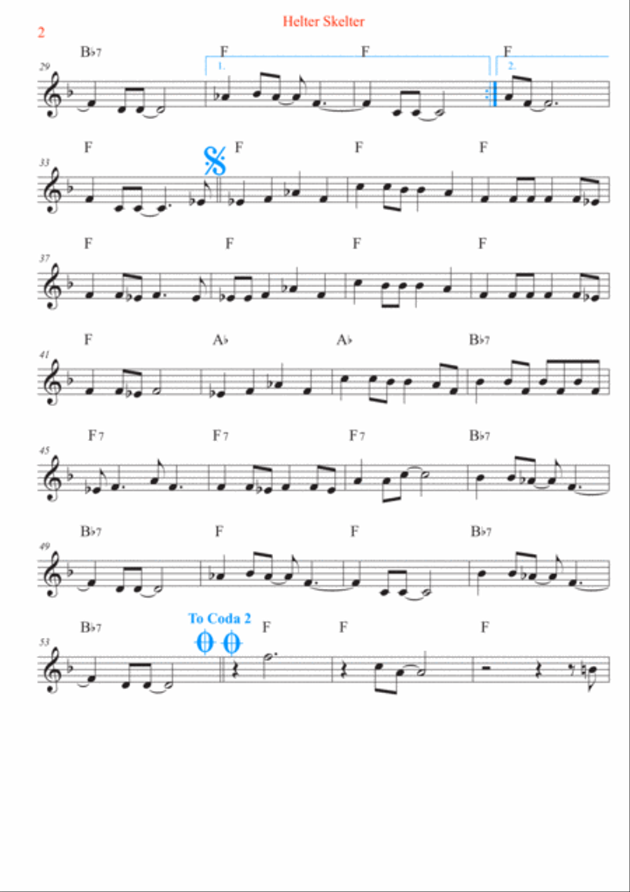 Helter Skelter Electric Guitar scores gallery preview page 2