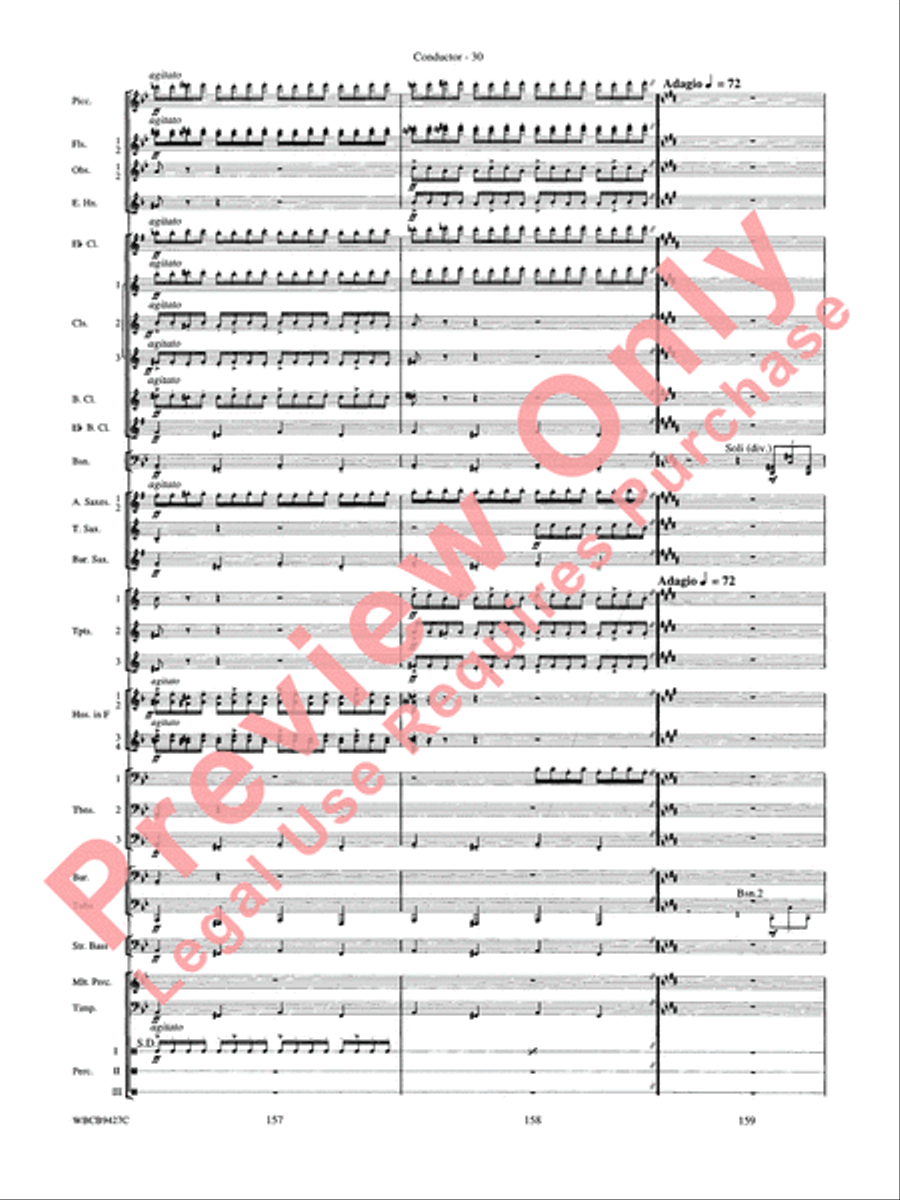 An American in Paris Concert Band scores gallery preview page 32