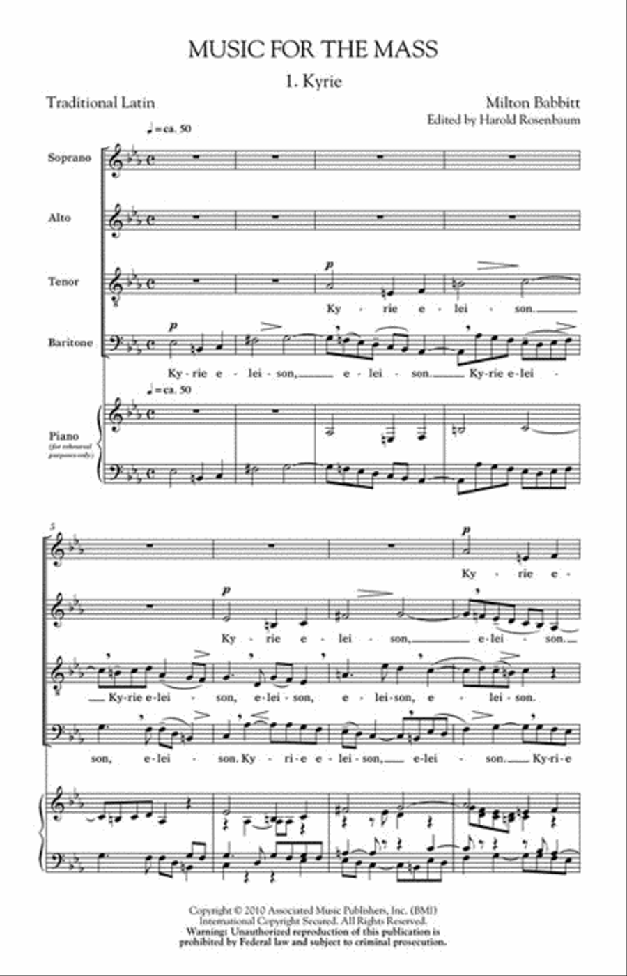 Music for the Mass Music for the Mass 4-Part scores gallery preview page 2