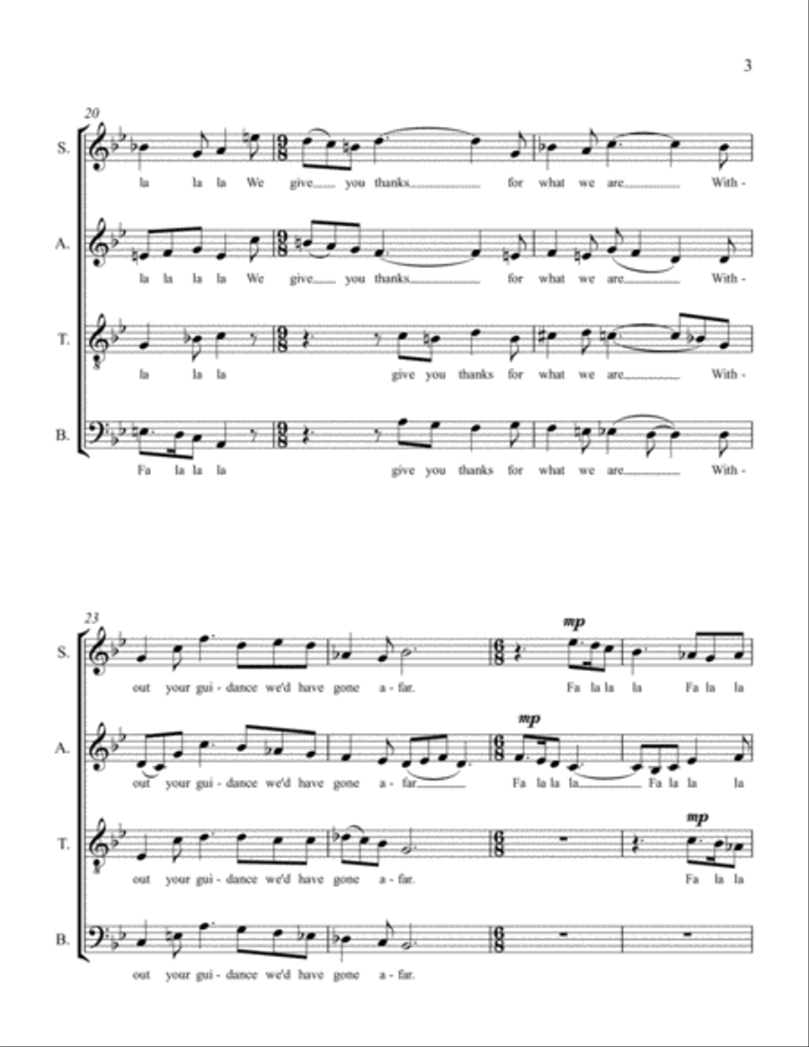 Greeting Card Madrigals Greeting Card Madrigals 4-Part scores gallery preview page 3