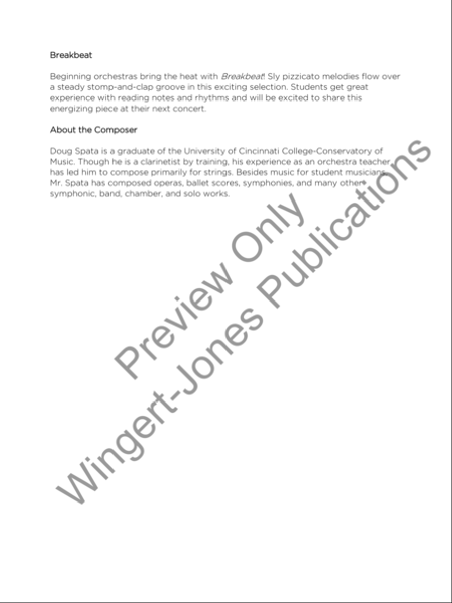 Breakbeat Breakbeat String Orchestra scores gallery preview page 3
