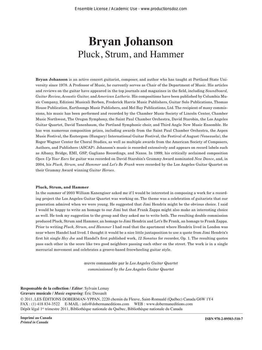 Pluck, Strum, and Hammer