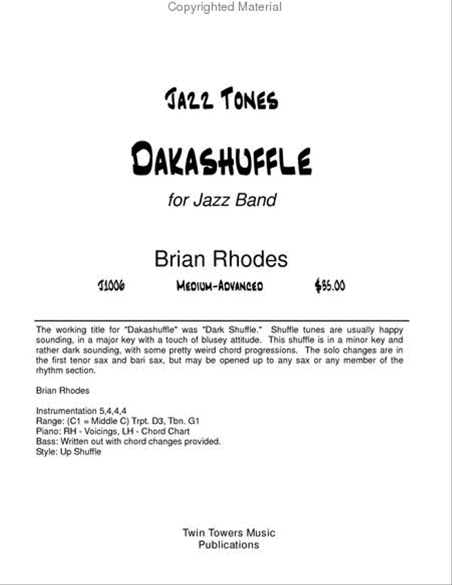 Dakashuffle Jazz Ensemble scores gallery preview page 2