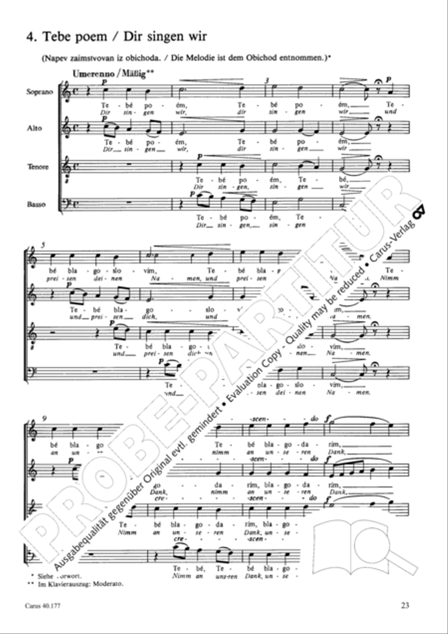 Neun liturgische Chore Collection / Songbook scores gallery preview page 24