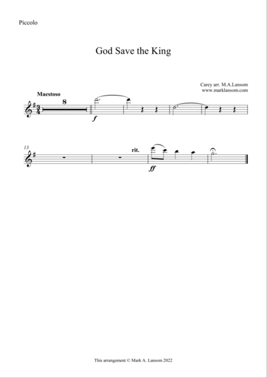 God Save The King Full Orchestra scores gallery preview page 3