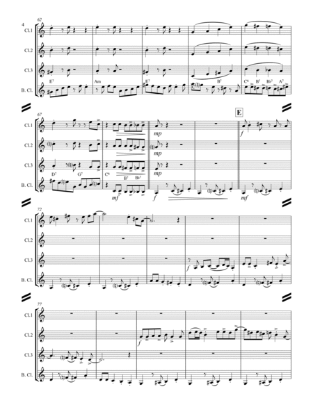 Sweet Georgia Brown (for Clarinet Quartet) image number null