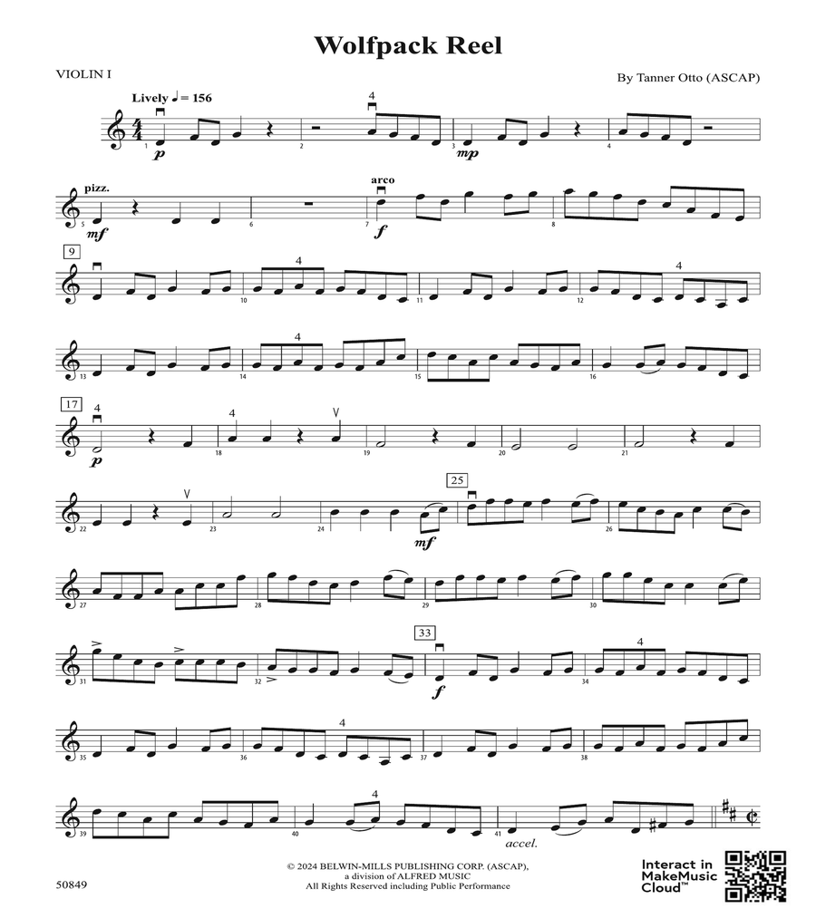 Wolfpack Reel: 1st Violin Violin scores gallery preview page 1