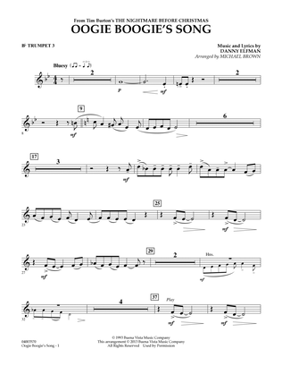 Book cover for Oogie Boogie's Song (from The Nightmare Before Christmas) - Bb Trumpet 3