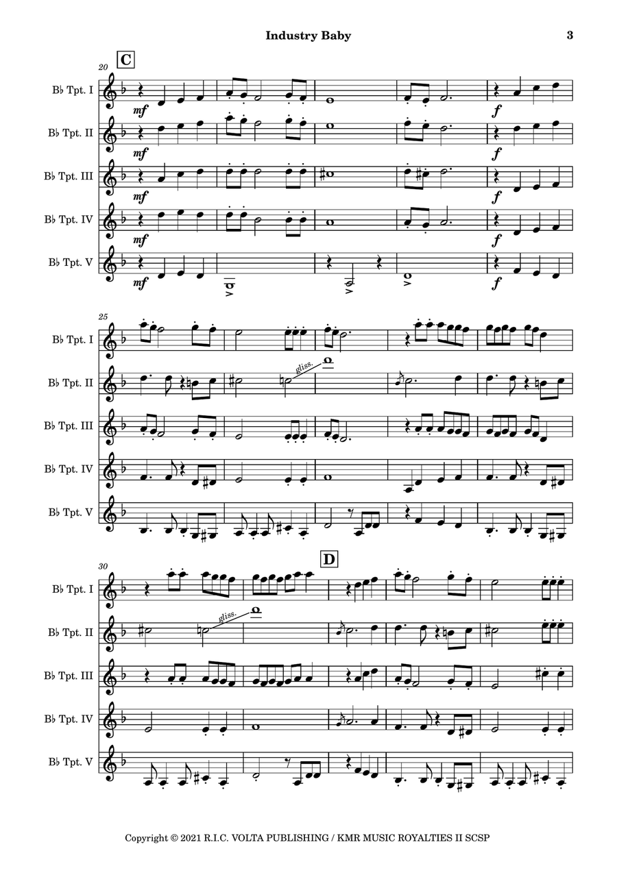 Industry Baby Brass Ensemble scores gallery preview page 4