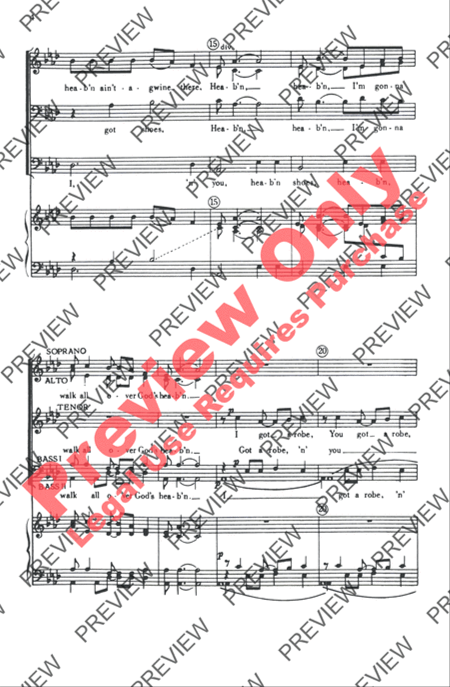 I Got Shoes 4-Part scores gallery preview page 17
