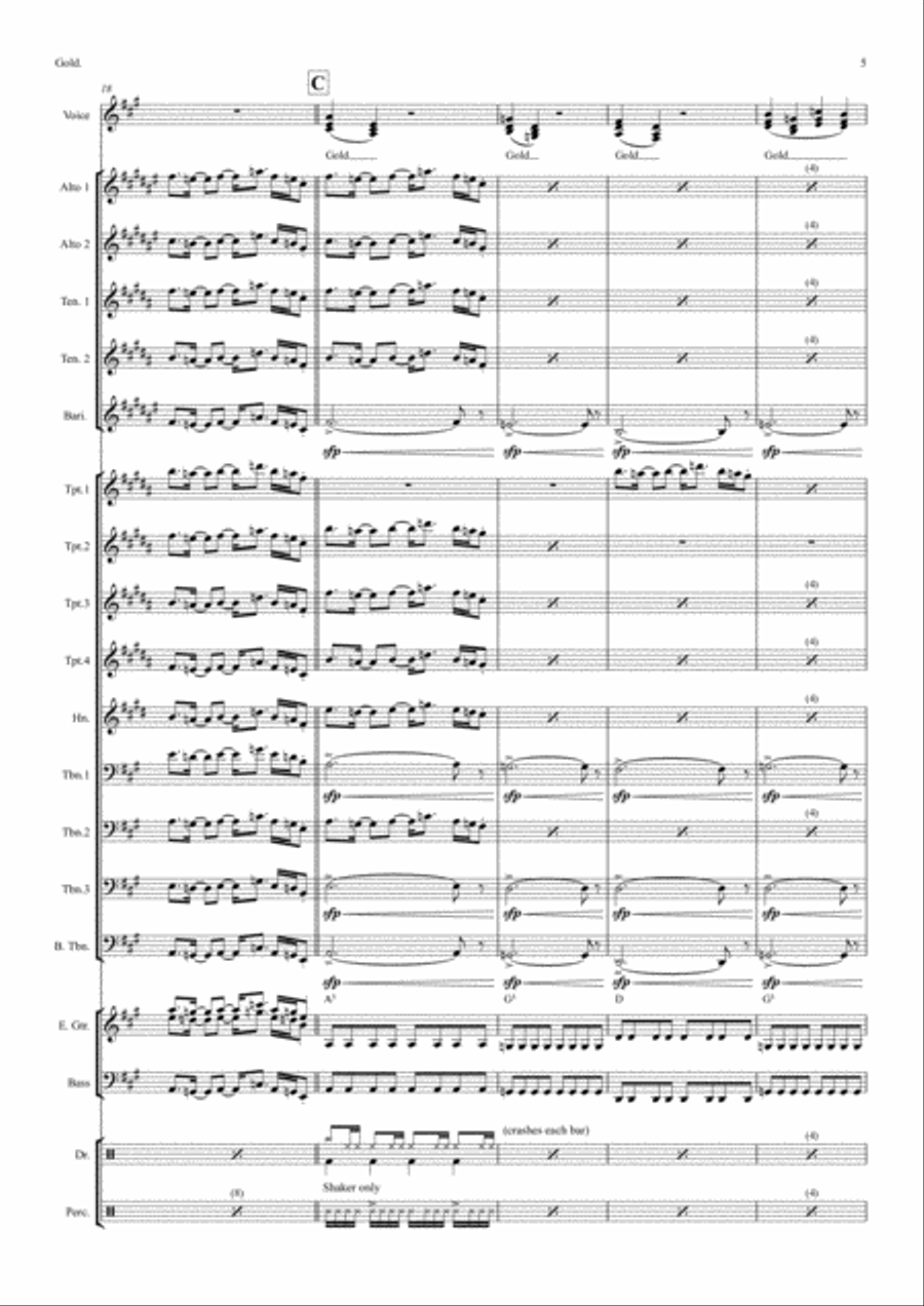 Gold-guy Sebastian Alto Saxophone scores gallery preview page 5