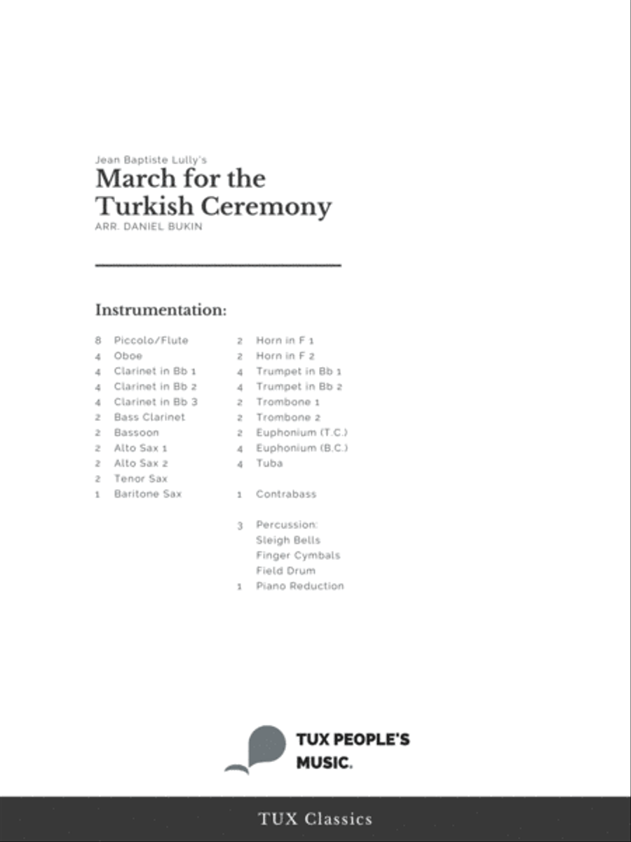 March for the Turkish Ceremony Concert Band scores gallery preview page 2