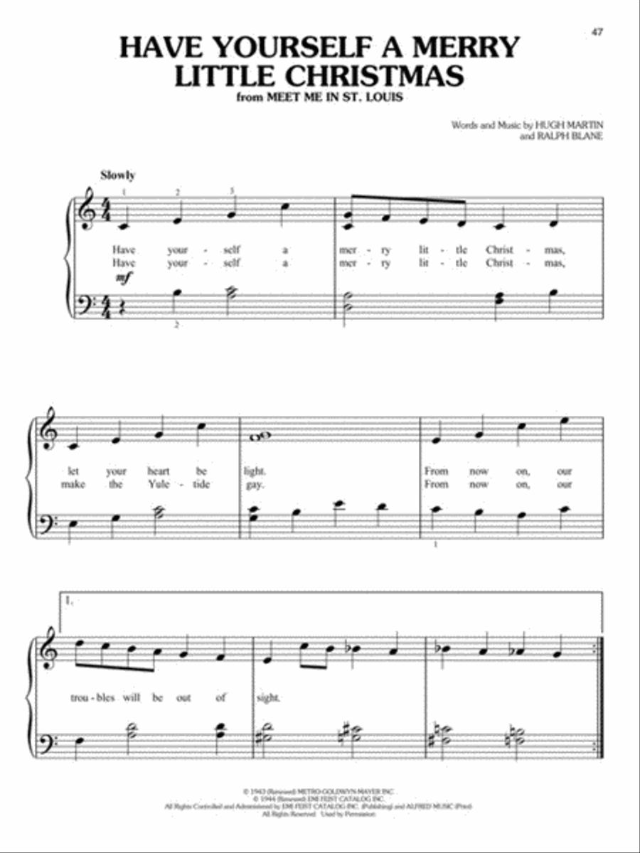 Simple Christmas Songs Easy Piano scores gallery preview page 4
