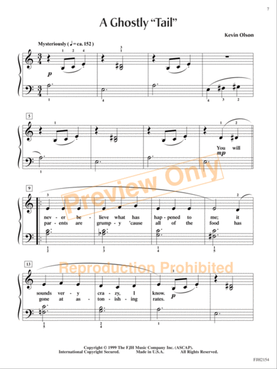 Halloween at its Best, Book 2 Easy Piano scores gallery preview page 3