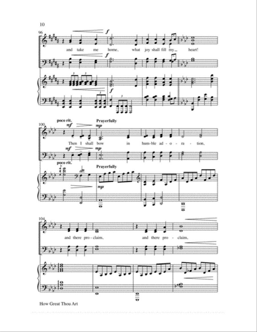 How Great Thou Art How Great Thou Art 4-Part scores gallery preview page 11