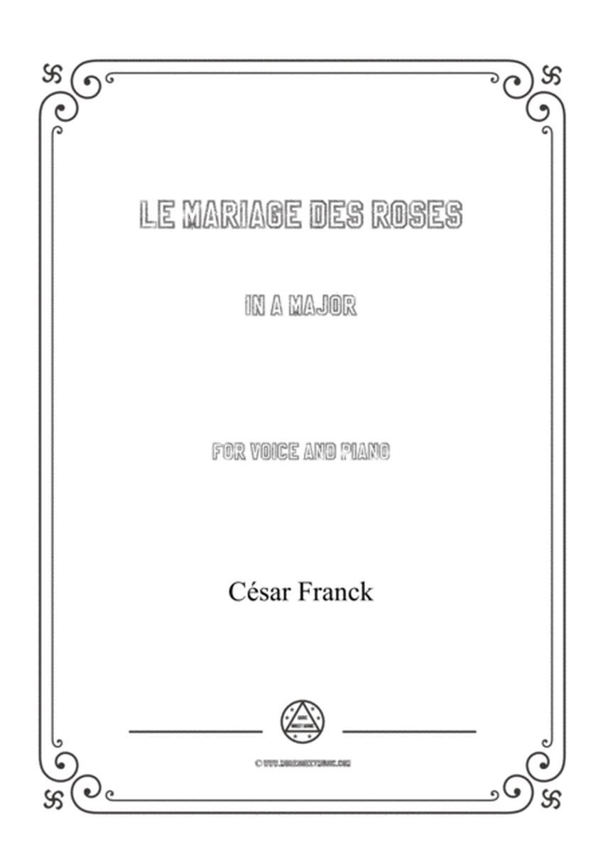 Franck-Le mariage des roses in A Major,for voice and piano image number null