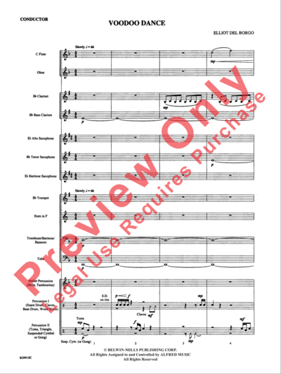 Voodoo Dance Concert Band scores gallery preview page 4